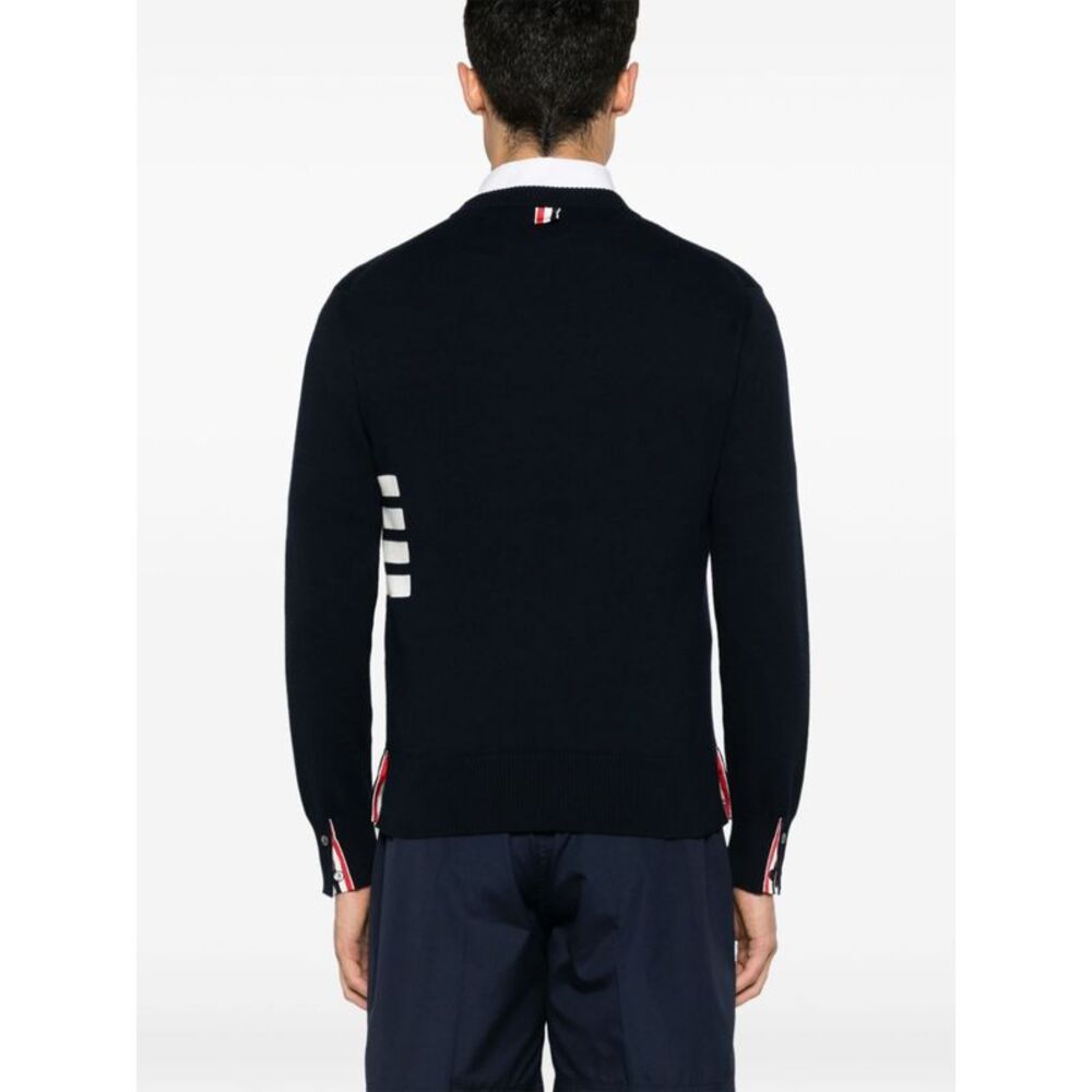 Thom Browne Men 4Bar Cotton Sweater - Picture 3 of 5